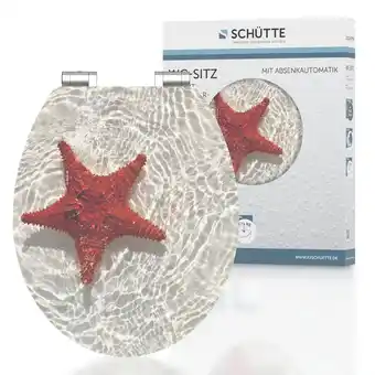 Netto Marken-Discount SCHÜTTE MDF HG WC-Sitz RED STARFISH, mit Absenkautomatik Angebot