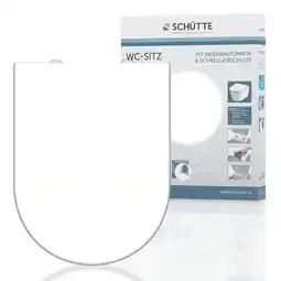 Netto Marken-Discount SCHÜTTE Duroplast WC-Sitz D-Form WHITE, mit Absenkautomatik und Schnellverschluss Angebot