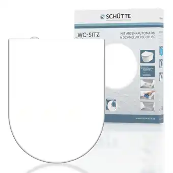 Netto Marken-Discount SCHÜTTE Duroplast WC-Sitz D-Form WHITE, mit Absenkautomatik und Schnellverschluss Angebot