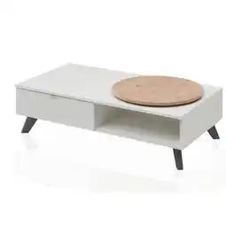 Netto Marken-Discount Couchtisch mit Schublade und Drehteller Weiß Angebot