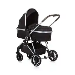 Netto Marken-Discount Chipolino Kinderwagen Aura 2 in 1 umbaubar Wickeltasche Sitz umkehrbar bis 22 kg schwarz Angebot