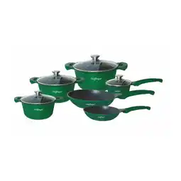 Netto Marken-Discount 10-Teiliges Kochgeschirr-Set Topf Induktion Alu Guss Pfanne Topfset Angebot