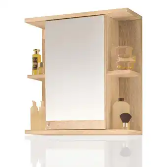 Netto Marken-Discount Badmöbel Spiegelschrank Badschrank mit Ablagen Sonoma Angebot