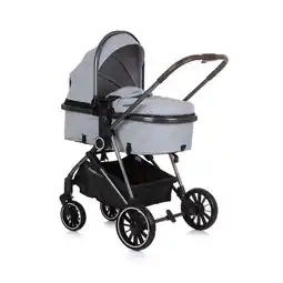 Netto Marken-Discount Chipolino Kinderwagen Aura 2 in 1 umbaubar Wickeltasche Sitz umkehrbar bis 22 kg hellgrau Angebot