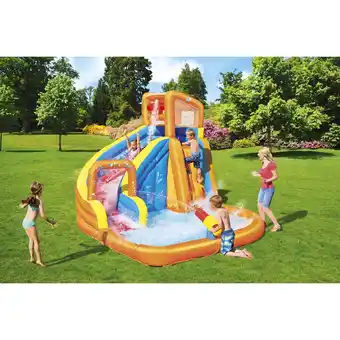 Netto Marken-Discount Bestway H2OGO! Mega-Wasserpark Turbo Splash mit Dauergebläse 365 x 320 x 270 cm Angebot