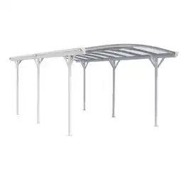 Netto Marken-Discount Design Carport London Aluminium Doppelstegplatten Beschichtung gegen UV-Strahlung Weiß Angebot