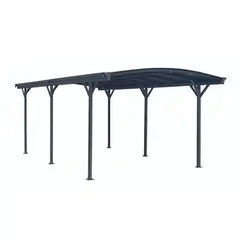 Netto Marken-Discount Design Carport London Aluminium Doppelstegplatten Beschichtung gegen UV-Strahlung Grau Angebot