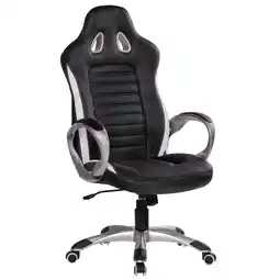 Netto Marken-Discount KADIMA DESIGN Chefsessel ENZA Racing-Design, Leder Optik, höhenverstellbar, Gasdruckfeder, weiß Angebot