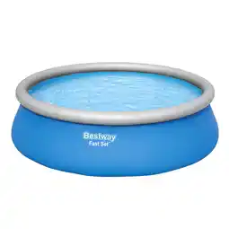 Netto Marken-Discount Bestway Fast Set Aufstellpool-Set mit Filterpumpe Ø 457 x 122 cm, blau, rund Angebot
