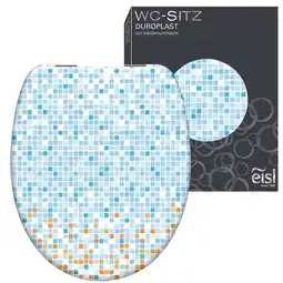 Netto Marken-Discount EISL Duroplast WC-Sitz MOSAIK BLAU-ORANGE, mit Absenkautomatik Angebot