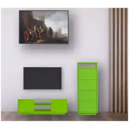 Netto Marken-Discount Wohnwand Set TV-Lowboard HiFi-Kommode 2 teilig Angebot