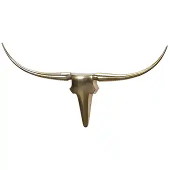 Netto Marken-Discount KADIMA DESIGN Deko Geweih Bull L, Aluminium, 125x60x10 cm, Gold - Exklusive Wanddekoration Angebot