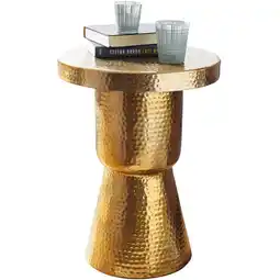 Netto Marken-Discount KADIMA DESIGN Orientalischer Dekotisch ENNS: Aluminium, Hammerschlag-Strukturen, 43x59x43 cm Angebot