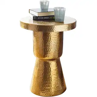 Netto Marken-Discount KADIMA DESIGN Orientalischer Dekotisch ENNS: Aluminium, Hammerschlag-Strukturen, 43x59x43 cm Angebot