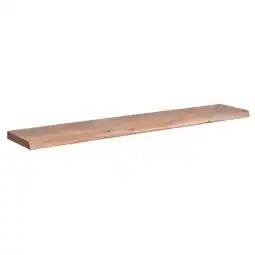 Netto Marken-Discount KADIMA DESIGN Massives Akazienholz Wandregal, 140 cm, Rustikaler Stil, Baumkante Angebot