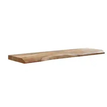 Netto Marken-Discount KADIMA DESIGN Rustikales Wandregal, Akazienholz, Baumkante, 100 cm, Handgefertigt Angebot