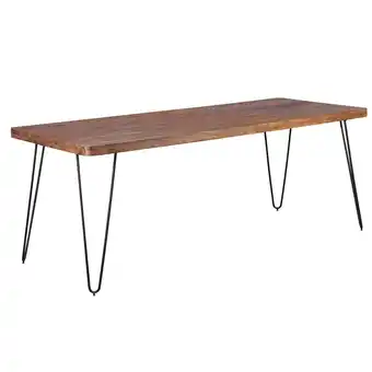 Netto Marken-Discount KADIMA DESIGN Esstisch BALU Massivholz: 4 Metallbeine, handgefertigtes Unikat, einfacher Aufbau Angebot