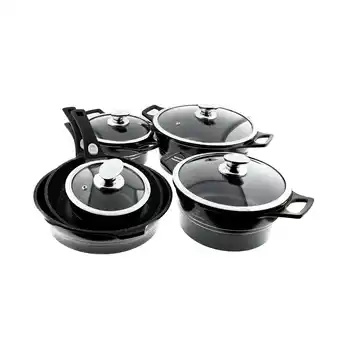 Netto Marken-Discount Kochgeschirr Set 14 tlg Topfset Induktion Kochtopfset Aluminium Angebot