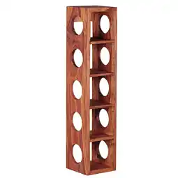 Netto Marken-Discount KADIMA DESIGN Weinregal NAKO Massivholz: 70x15x15 cm, 5 Ablagefächer, Wandmontage, Sheesham Angebot