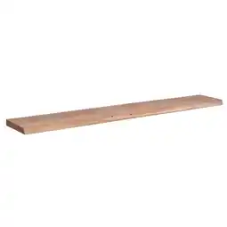 Netto Marken-Discount KADIMA DESIGN Rustikales Akazienholz Schweberegal mit Baumkante, 160cm, Landhausstil, Wandmontage Angebot