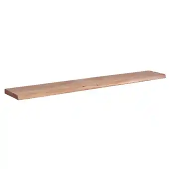 Netto Marken-Discount KADIMA DESIGN Rustikales Akazienholz Schweberegal mit Baumkante, 160cm, Landhausstil, Wandmontage Angebot