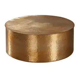 Netto Marken-Discount KADIMA DESIGN Couchtisch ENNS: Orientalisch, Hammerschlagstruktur, Aluminium, großzügige Ablage Angebot