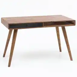 Netto Marken-Discount KADIMA DESIGN SAVIO Massivholz Schreibtisch: Retro Stil, viel Stauraum, 50 kg Belastbarkeit Angebot