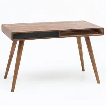 Netto Marken-Discount KADIMA DESIGN SAVIO Massivholz Schreibtisch: Retro Stil, viel Stauraum, 50 kg Belastbarkeit Angebot