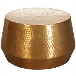 Netto Marken-Discount KADIMA DESIGN Couchtisch ENNS: Orientalisch, Aluminium, Hammerschlagstruktur, praktische Ablage Angebot