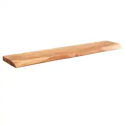 Netto Marken-Discount KADIMA DESIGN Rustikales Akazienholz Wandregal, Baumkante, schwebendes Design, 115x25x4 cm Angebot
