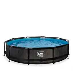 Netto Marken-Discount EXIT Black Wood Pool ø360x76cm mit Filterpumpe - schwarz Angebot