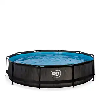 Netto Marken-Discount EXIT Black Wood Pool ø360x76cm mit Filterpumpe - schwarz Angebot