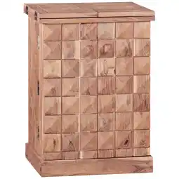 Netto Marken-Discount KADIMA DESIGN SAAR Massivholz Hausbar 65x91x50 cm, Ausklappbare Weinbar, Barschrank mit Türen Angebot