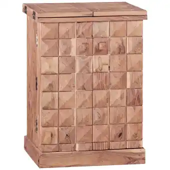 Netto Marken-Discount KADIMA DESIGN SAAR Massivholz Hausbar 65x91x50 cm, Ausklappbare Weinbar, Barschrank mit Türen Angebot