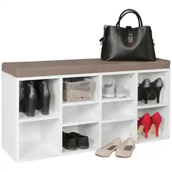 Netto Marken-Discount KADIMA DESIGN Schuhbank mit Stauraum: Gepolsterte Sitzfläche, Sonoma/Braun, 80 kg Belastbarkeit Angebot