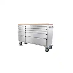 Netto Marken-Discount Werkstattwagen Edelstahl 148 cm mit 10 Schubladen 55 Angebot