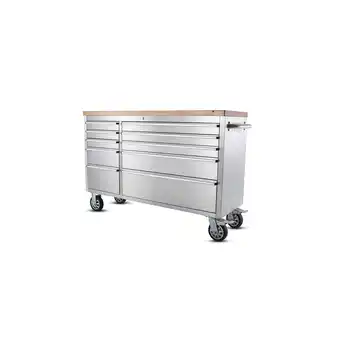 Netto Marken-Discount Werkstattwagen Edelstahl 148 cm mit 10 Schubladen 55 Angebot
