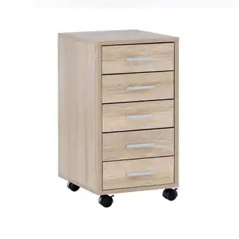 Netto Marken-Discount KADIMA DESIGN Schubladenschrank ITTER Holz: 5 Schubladen, Rollen, melaminharzbeschichtet Angebot