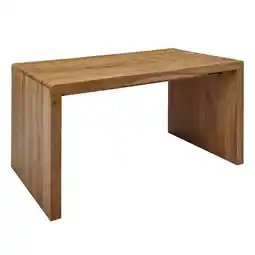 Netto Marken-Discount KADIMA DESIGN Schreibtisch TEKO: Massivholz Sheesham, 160x80 cm, Stauraum, abgerundete Ecken, stabil Angebot