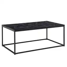 Netto Marken-Discount KADIMA DESIGN Couchtisch in Marmor-Optik mit Metallbeine, rechteckig, 100x60x40 cm - Serie MARBRIX Angebot