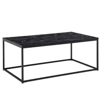 Netto Marken-Discount KADIMA DESIGN Couchtisch in Marmor-Optik mit Metallbeine, rechteckig, 100x60x40 cm - Serie MARBRIX Angebot