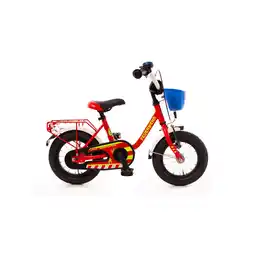 Netto Marken-Discount 12 Feuerwehr Kinderfahrrad feuerrot/weiß/gelb Angebot