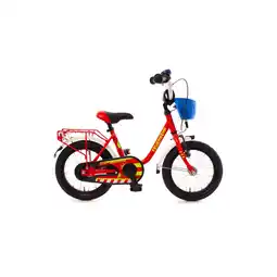Netto Marken-Discount 14 Feuerwehr Kinderfahrrad feuerrot/weiß/gelb Angebot