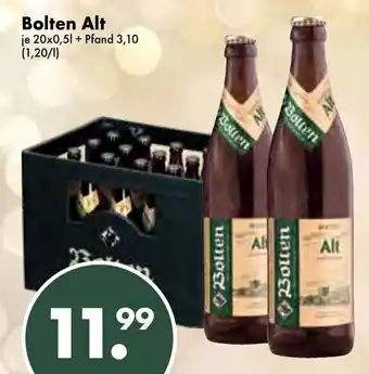 Trink und Spare Bolten Alt je 20 x 0.5 L + Pfand 3.10 Angebot