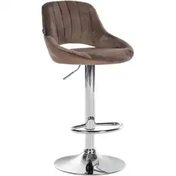 Netto Marken-Discount CLP Barhocker Milet I Samt-Bezug I Drehbarer Barstuhl Angebot