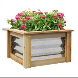 Netto Marken-Discount Outsunny Hochbeet Verzinktes Metall, Tannenholz Angebot