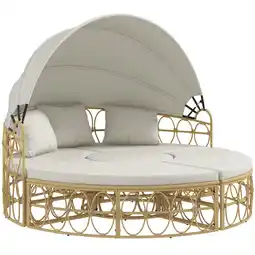 Netto Marken-Discount Outsunny Sonneninsel PE-Rattan, Polyester Angebot