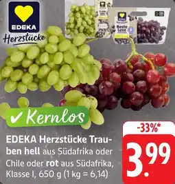 Gebauer's EDEKA Herzstücke Trauben hell oder rot Angebot