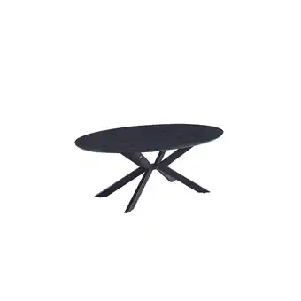 Netto Marken-Discount HOME DELUXE Esstisch Oval AVENTIS inkl. Sternfuß - 200 x 120 cm - versch. Farben - Dark Oak Angebot