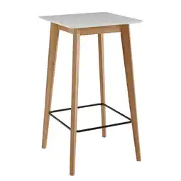 Netto Marken-Discount KADIMA DESIGN Skandinavischer Bartisch, Eichenbeine, quadratische Tischplatte, 50 kg Belastbarkeit Angebot